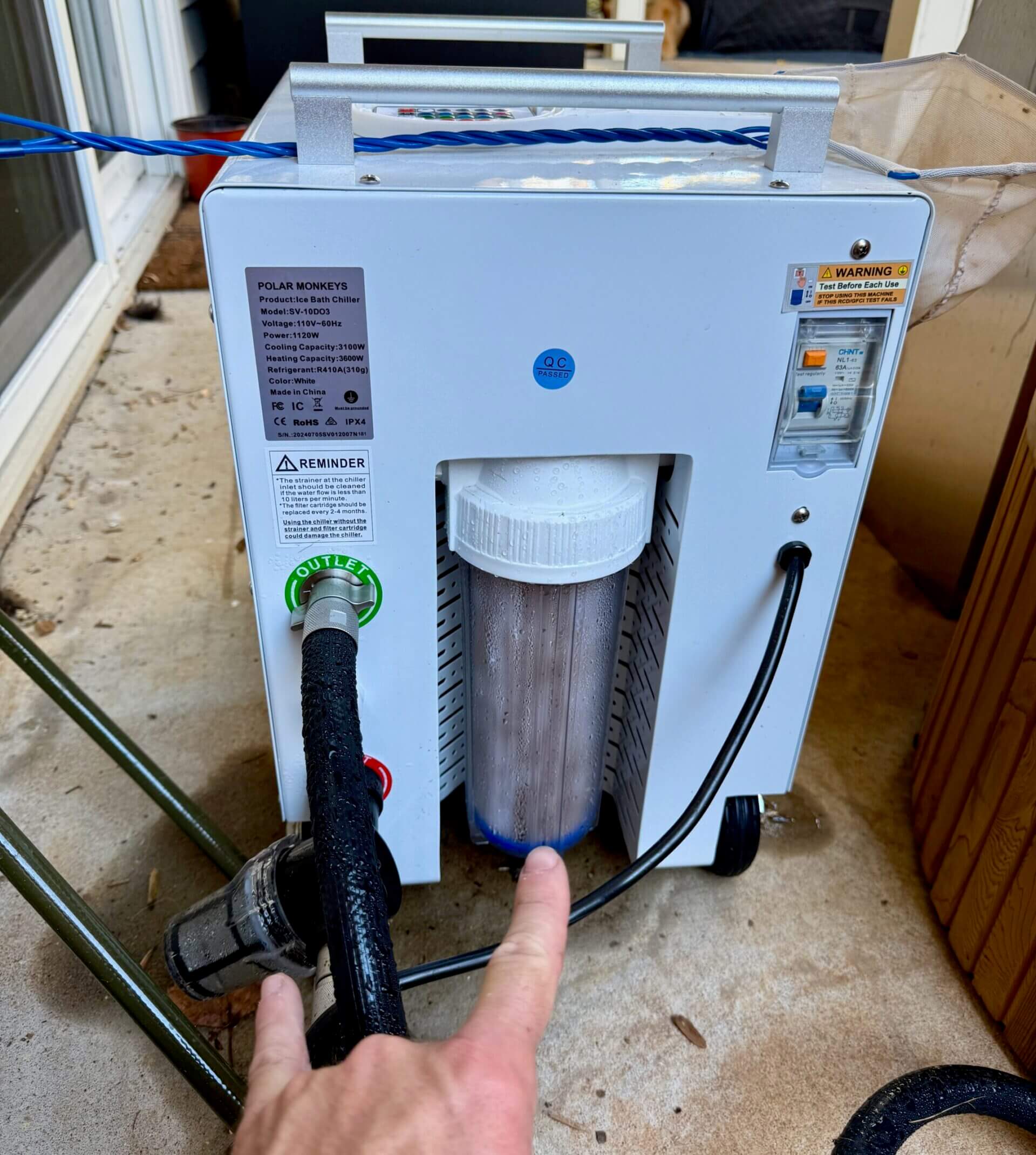 The pre-filter and sediment filter do a good job at removing debris from the water.