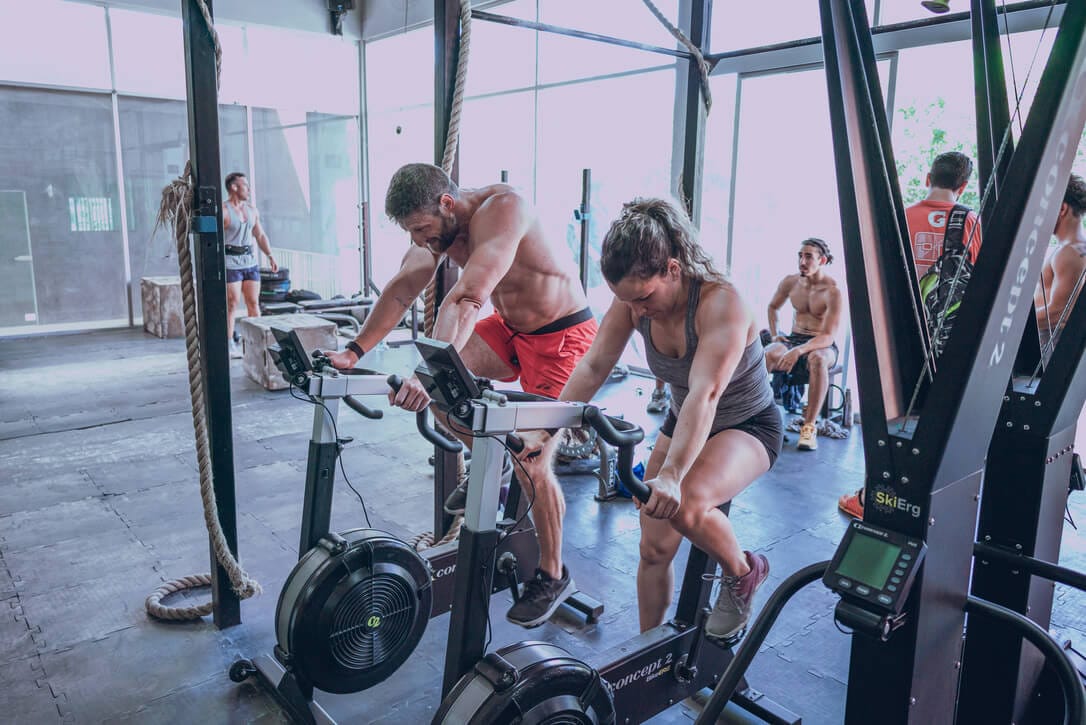 Michael and Kathy in the Gym