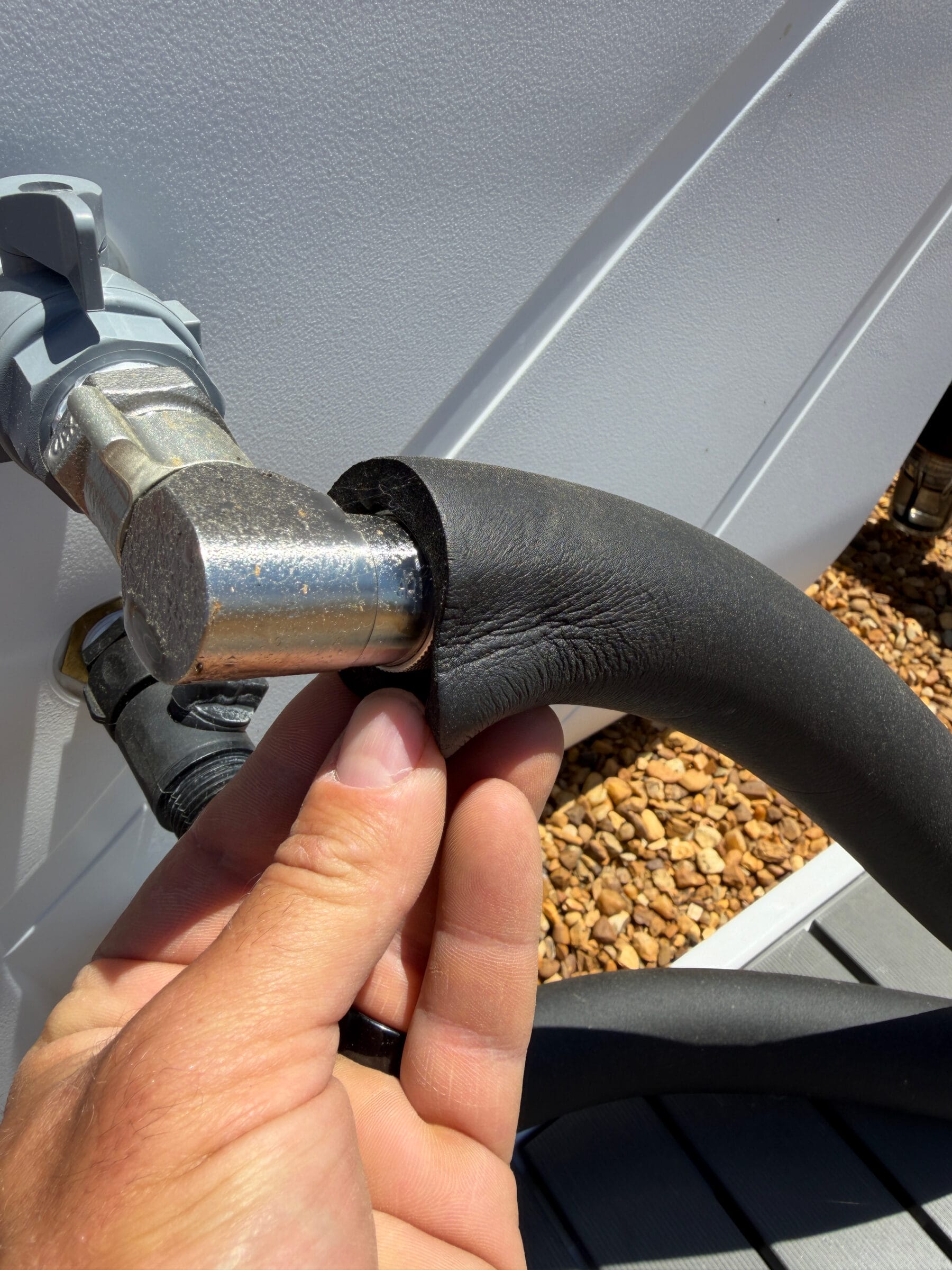 Foam insulation reduces risk of freezing and condensation.